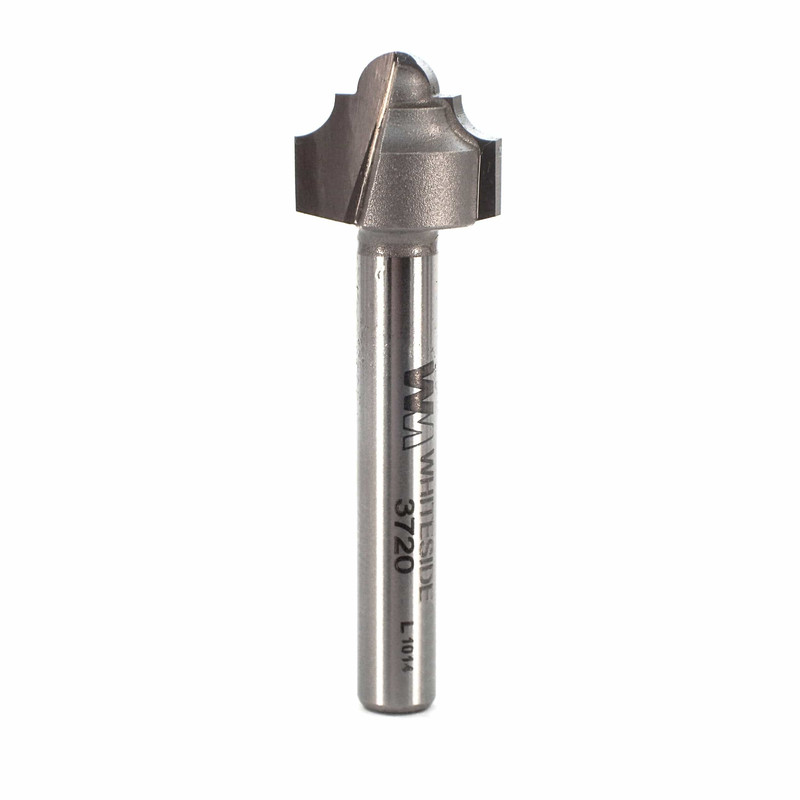 3720 Classical Round Bottom Router Bit 1/4" SH 1/8" R 5/8" D X 1/2" CL X 2" OL